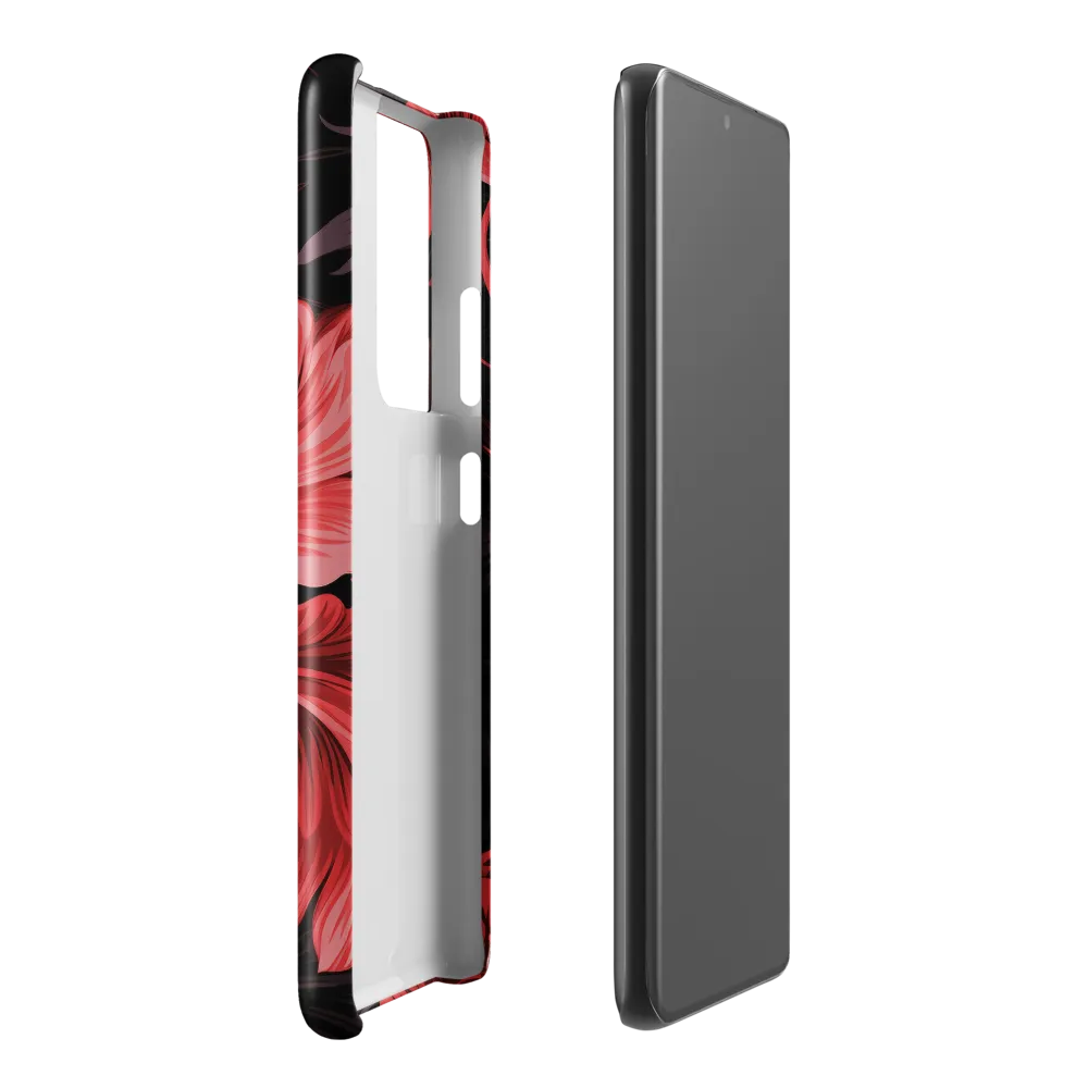 Tropical Elegance in Red | Phone Case |  S21 Ultra | Snap Case | Glossy