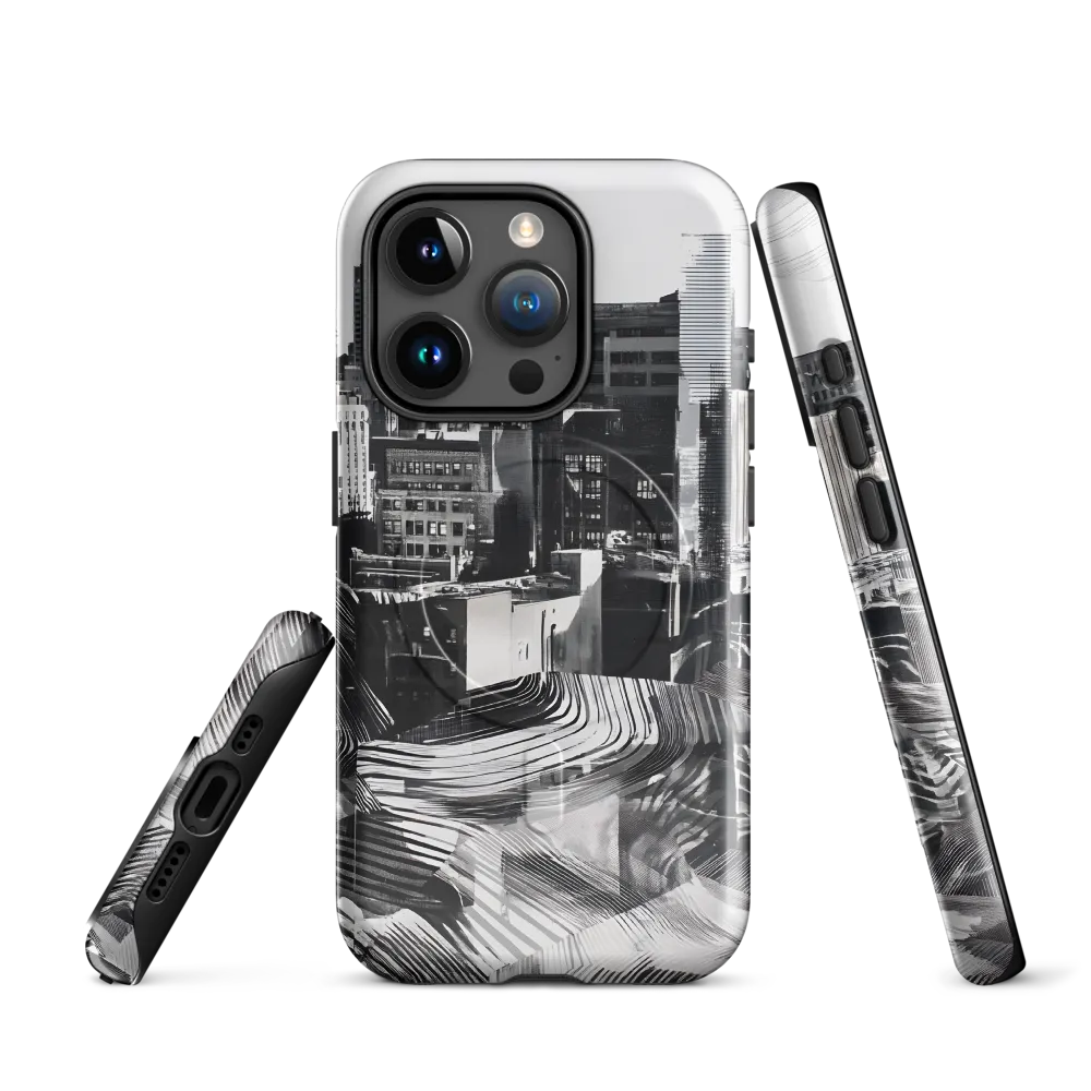 Urban Rhythm in Black and White | Phone Case |  15 Pro | MagSafe® Tough Case | Glossy