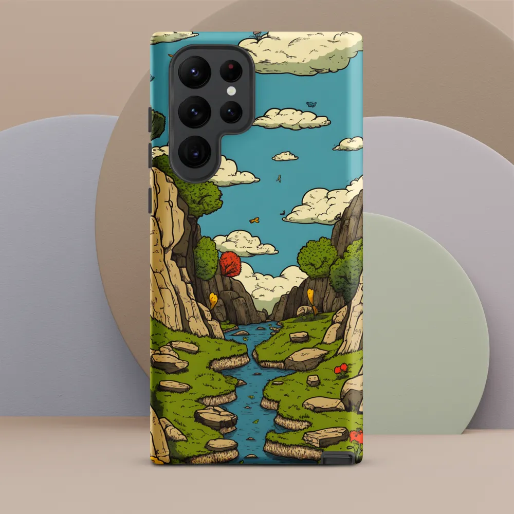 Whimsical Serenity: A Canyon Landscape