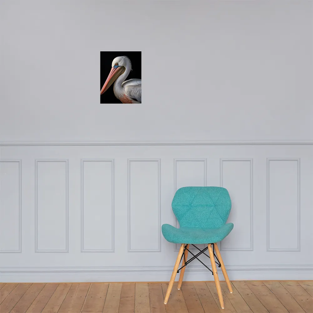 Elegance in White: The Pelican | Poster | 11″×14″