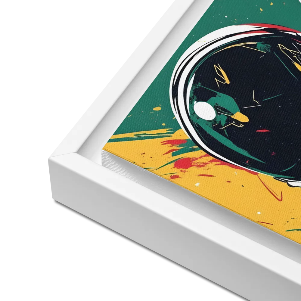 Galactic Explorer: A Modern Odyssey | Canvas with White Frame | 12″×12″