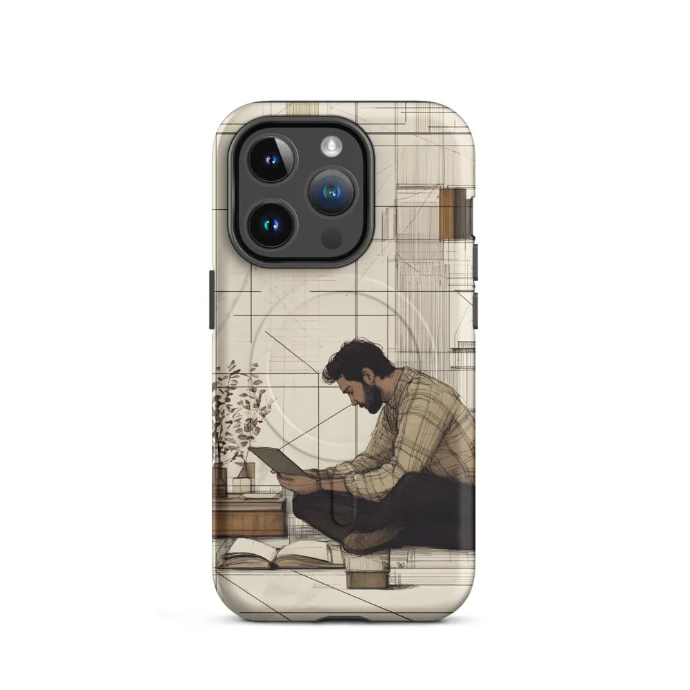 Quiet Reflections in Line | Phone Case |  14 Pro | MagSafe® Tough Case | Matte