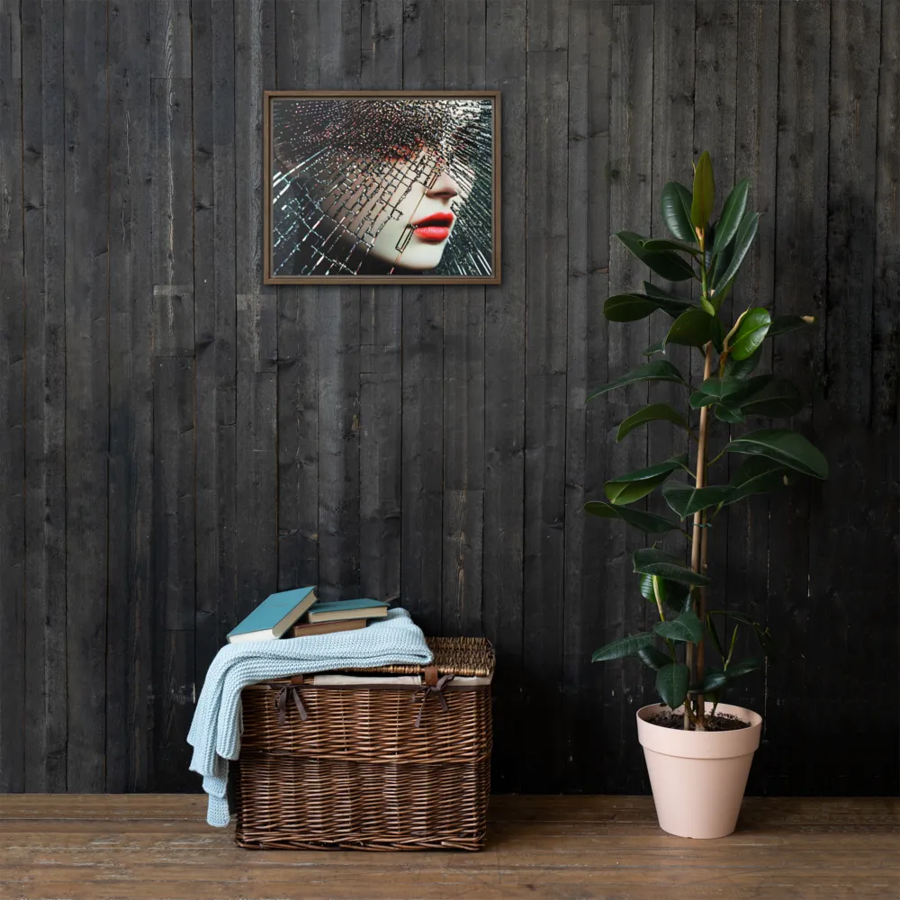 Fractured Identity | Canvas with Brown Frame | 16″×20″