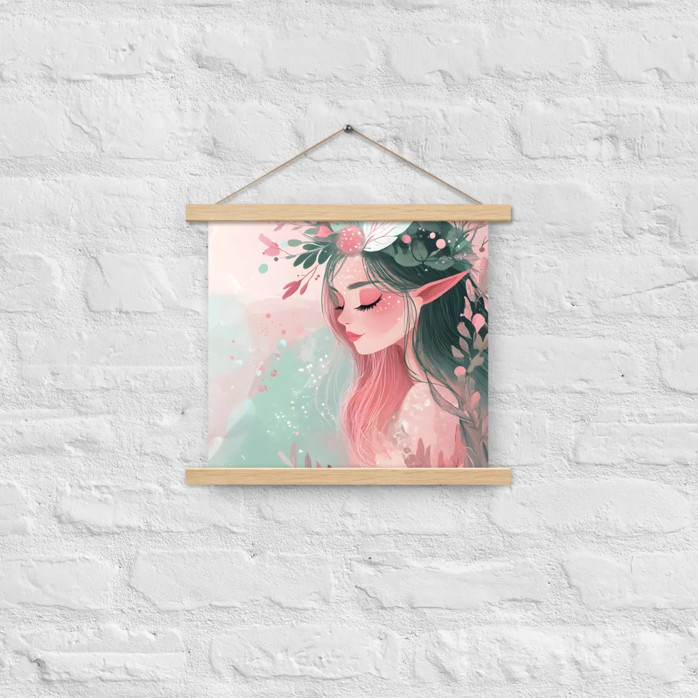 Whispers of Nature | Poster With Oak Wood Hanger | 14″×14″