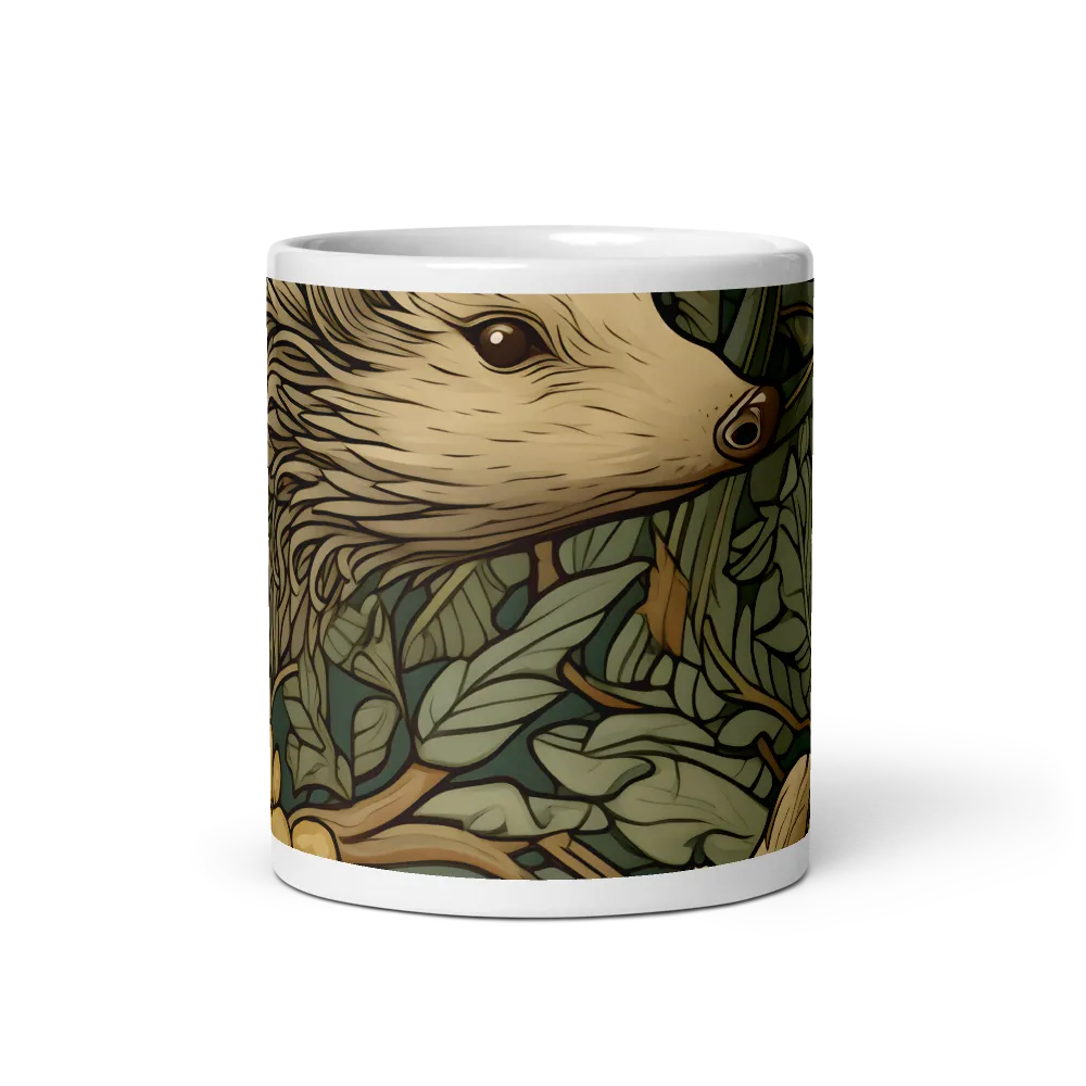 Whimsical Hedgehog Garden | Mug with White inside | 11 oz