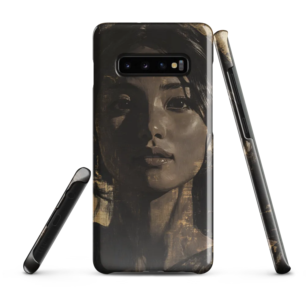 Golden Gaze: A Contemporary Portrait | Phone Case |  S10 Plus | Snap Case | Glossy