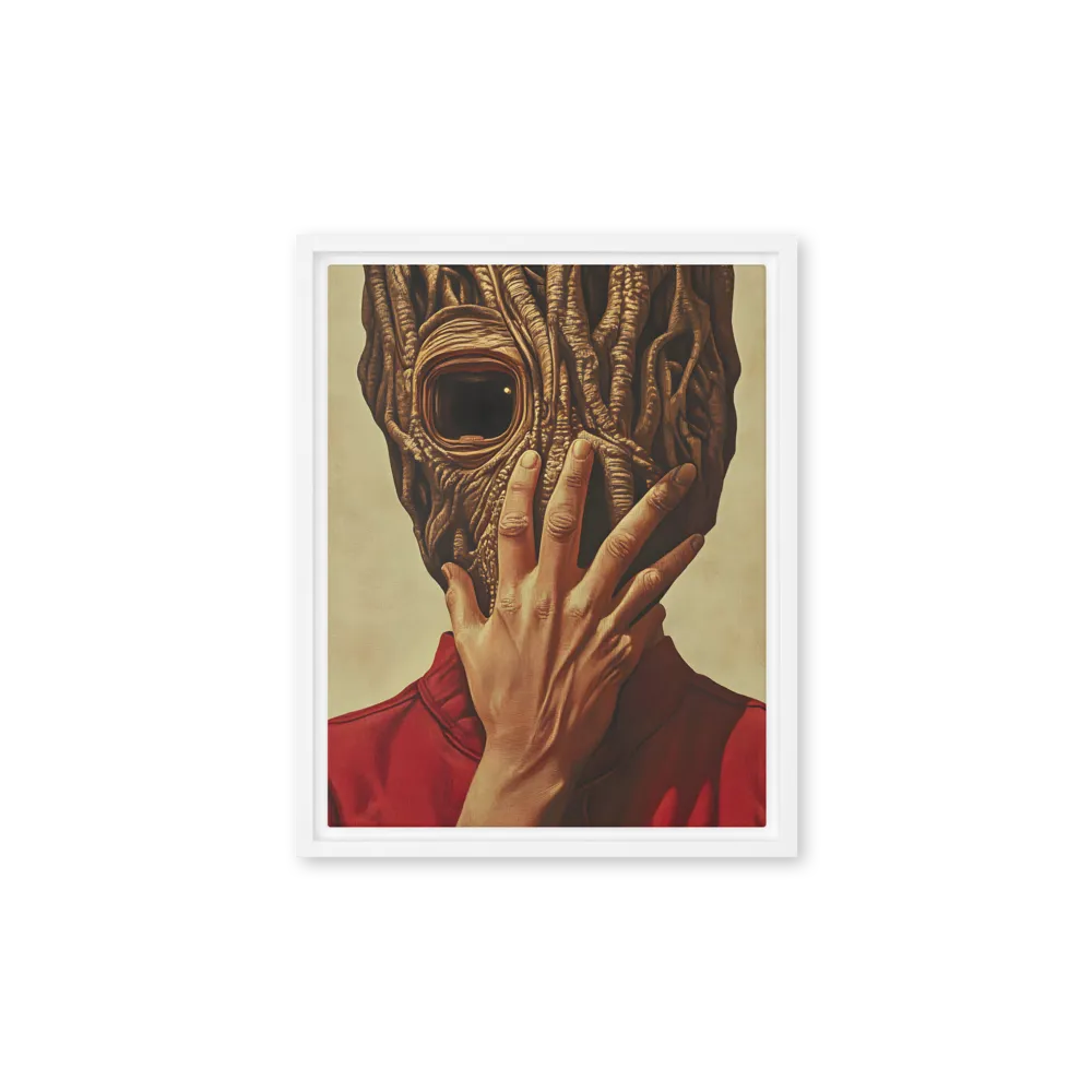 The Mask of Roots | Canvas with White Frame | 11″×14″