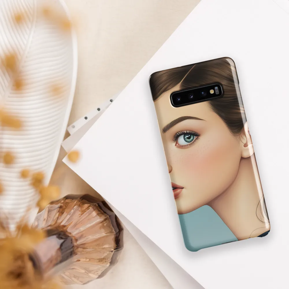 Captivating Gaze: A Modern Portrait | Phone Case |  S10 Plus | Snap Case | Glossy