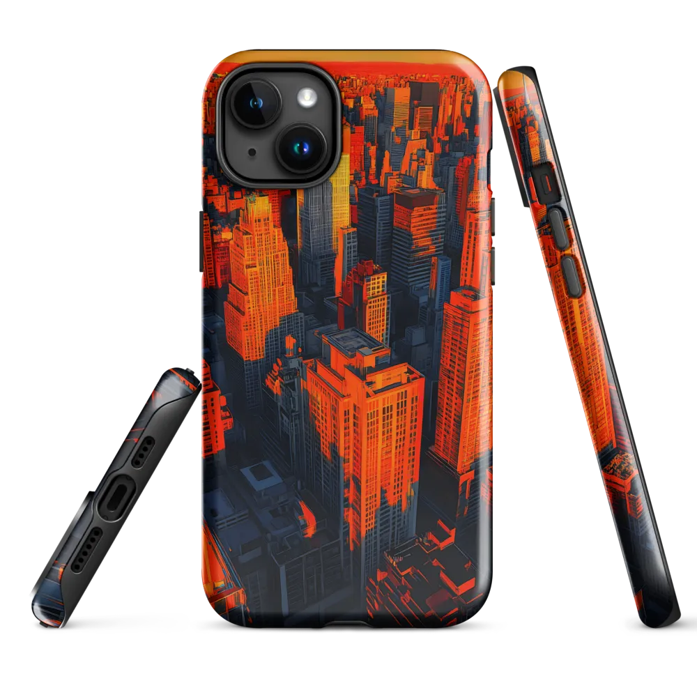 Urban Dawn: A Digital Ode to Skyscrapers | Phone Case |  15 Plus | Tough Case | Glossy