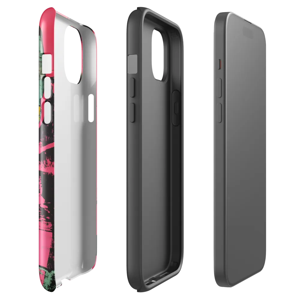 Confident Portrait in Neon Colors | Phone Case |  15 Plus | Tough Case | Glossy