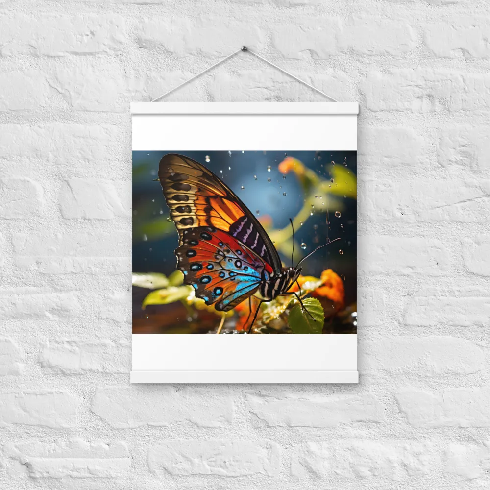 Dance of Colors: The Butterfly's Elegance | Poster With White Wood Hanger | 16″×20″