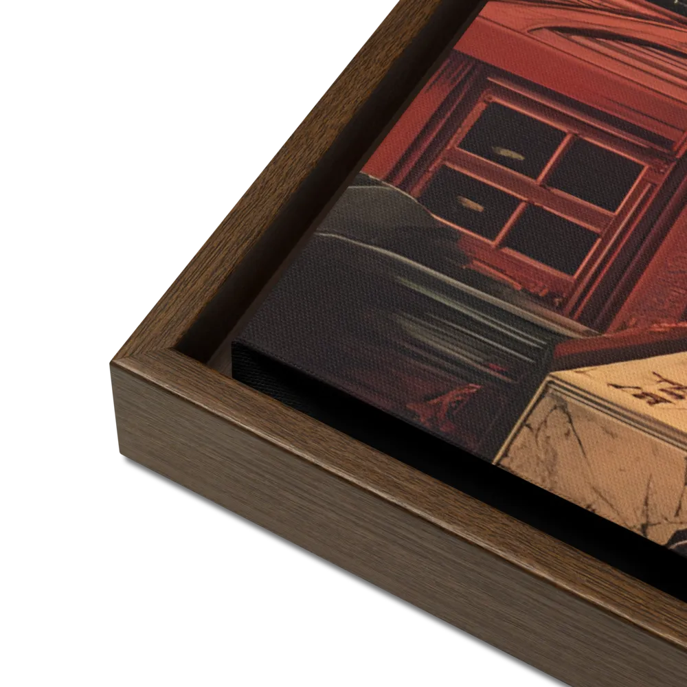 A Glimpse of Tomorrow: Urban Ambition | Canvas with Brown Frame | 24″×36″