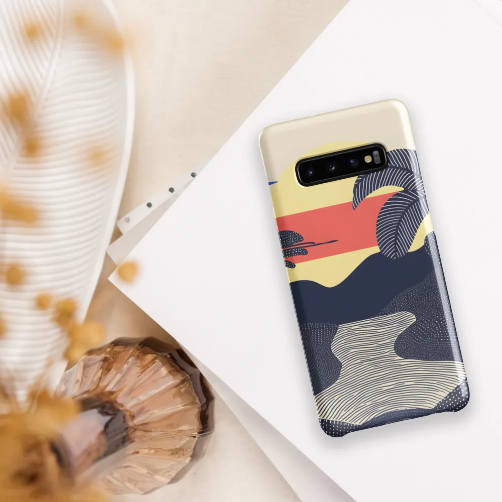 Tranquil Sunset in Modern Minimalism | Phone Case |  S10 Plus | Snap Case | Glossy