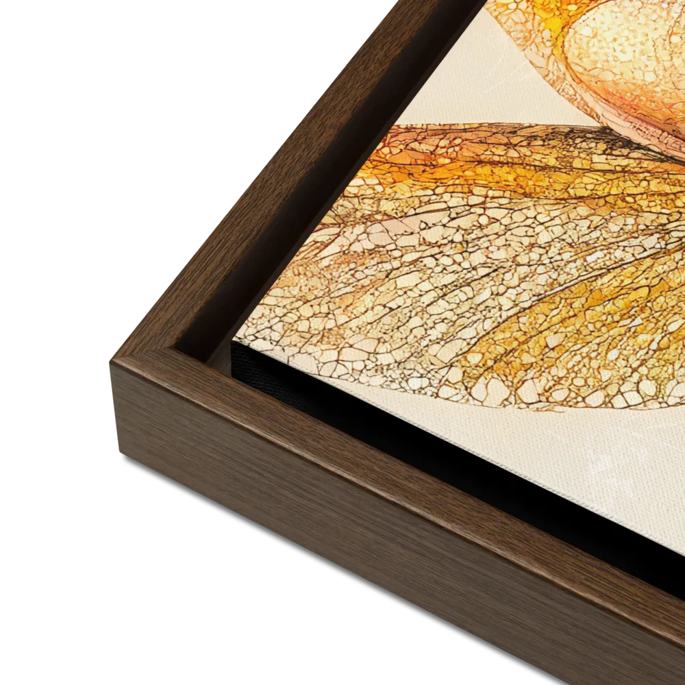 Whispers of the Frosted Meadow | Canvas with Brown Frame | 16″×20″