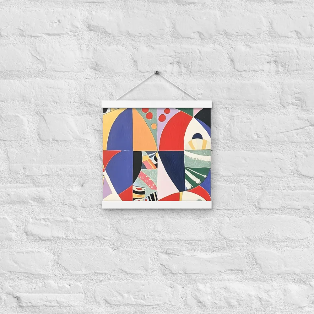 Dynamic Mosaic Symmetry | Poster With White Wood Hanger | 12″×12″