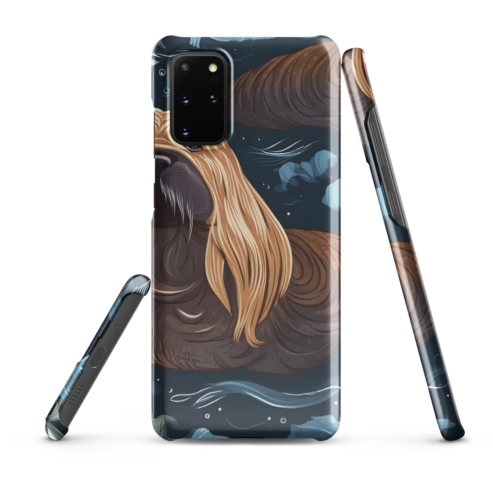 Whimsical Walruses in Deep Blue