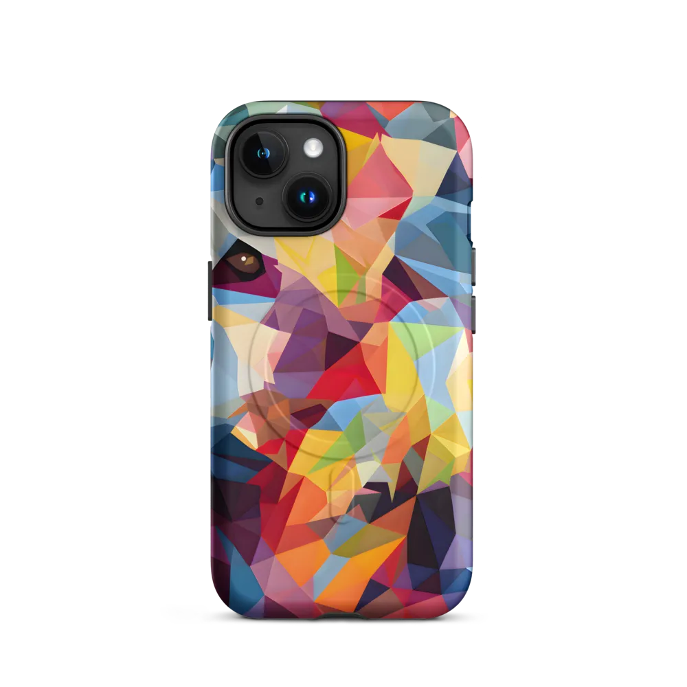 Playful Geometry: The Bear's Face | Phone Case |  15 | MagSafe® Tough Case | Matte