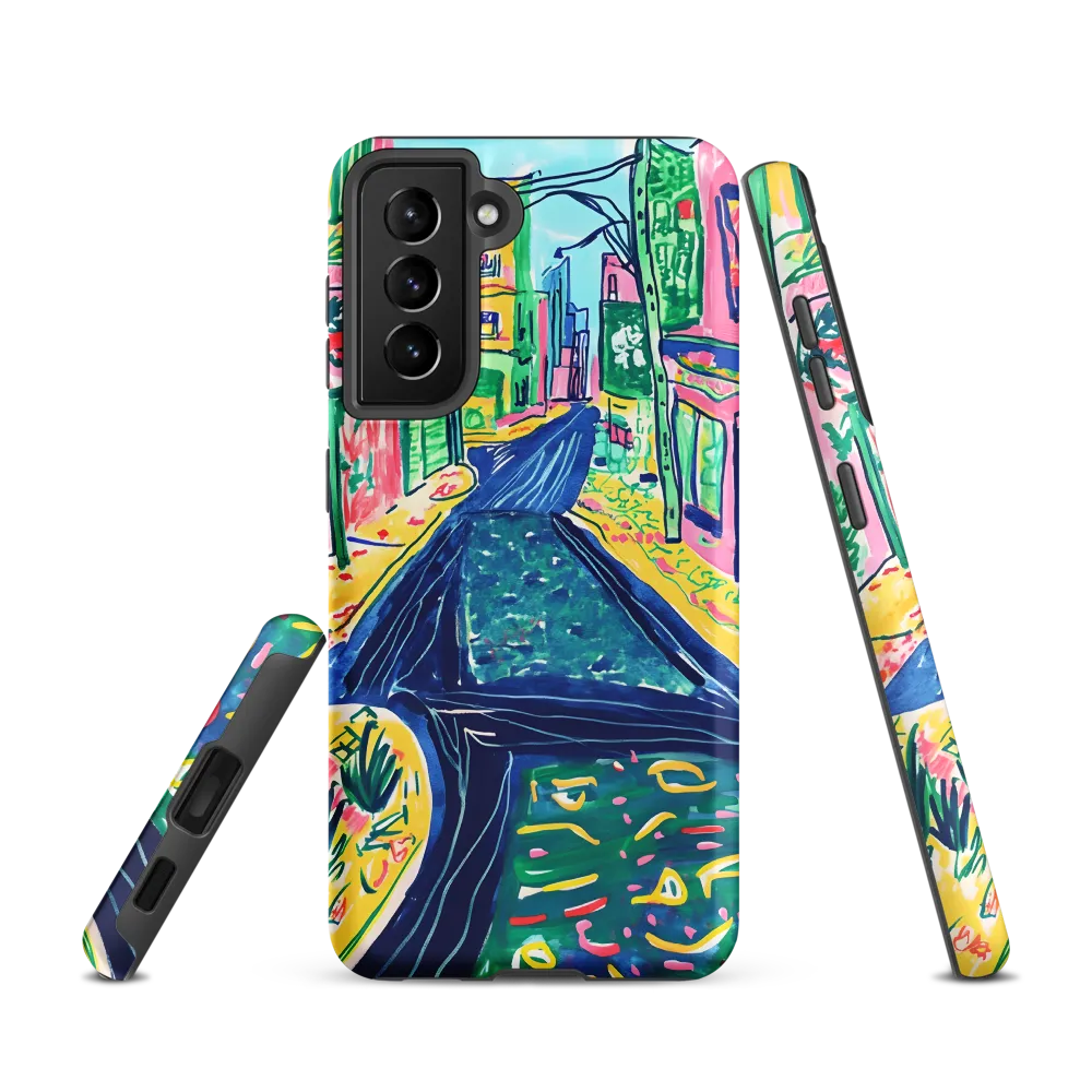 Dreamy Street in Vibrant Hues