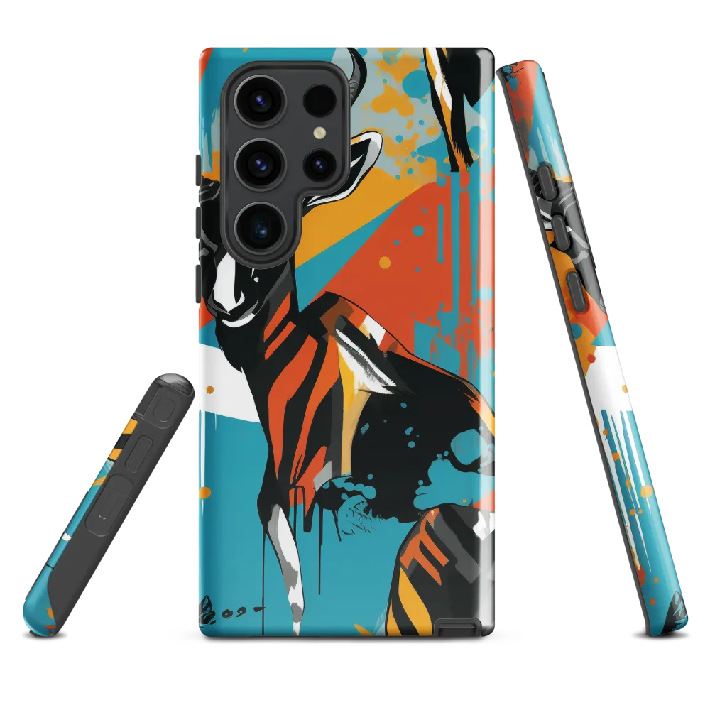 Dynamic Antelope in Vivid Abstract
