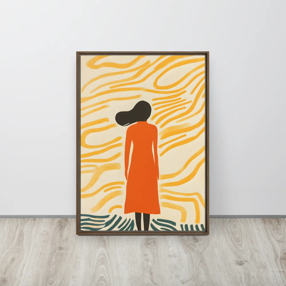Connection to Serenity | Canvas with Brown Frame | 20″×28″