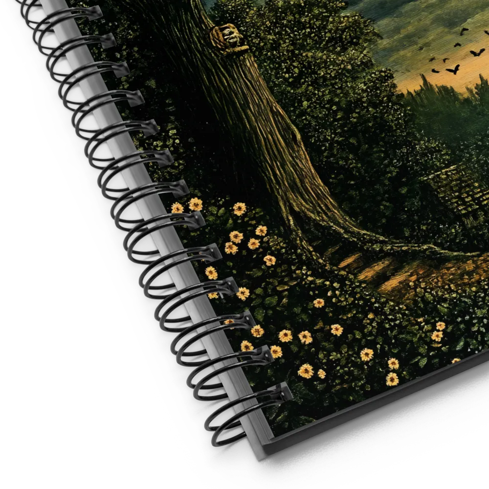 Mystical Nightscape Under the Full Moon | Spiral Notebook