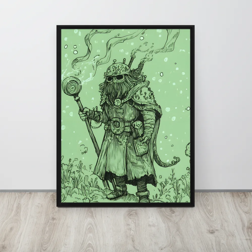 The Enigmatic Wizard | Canvas with Black Frame | 24″×32″