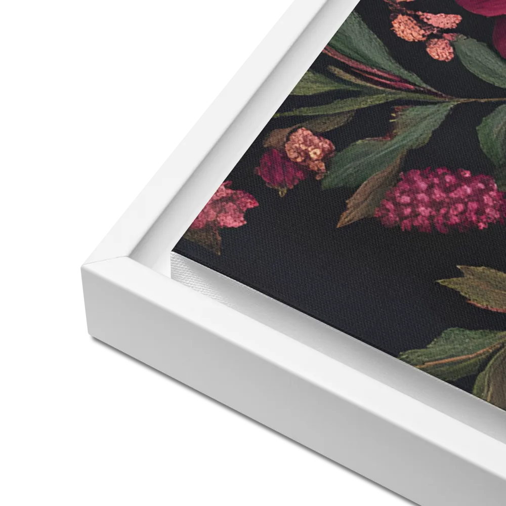 Botanical Elegance | Canvas with White Frame | 24″×36″