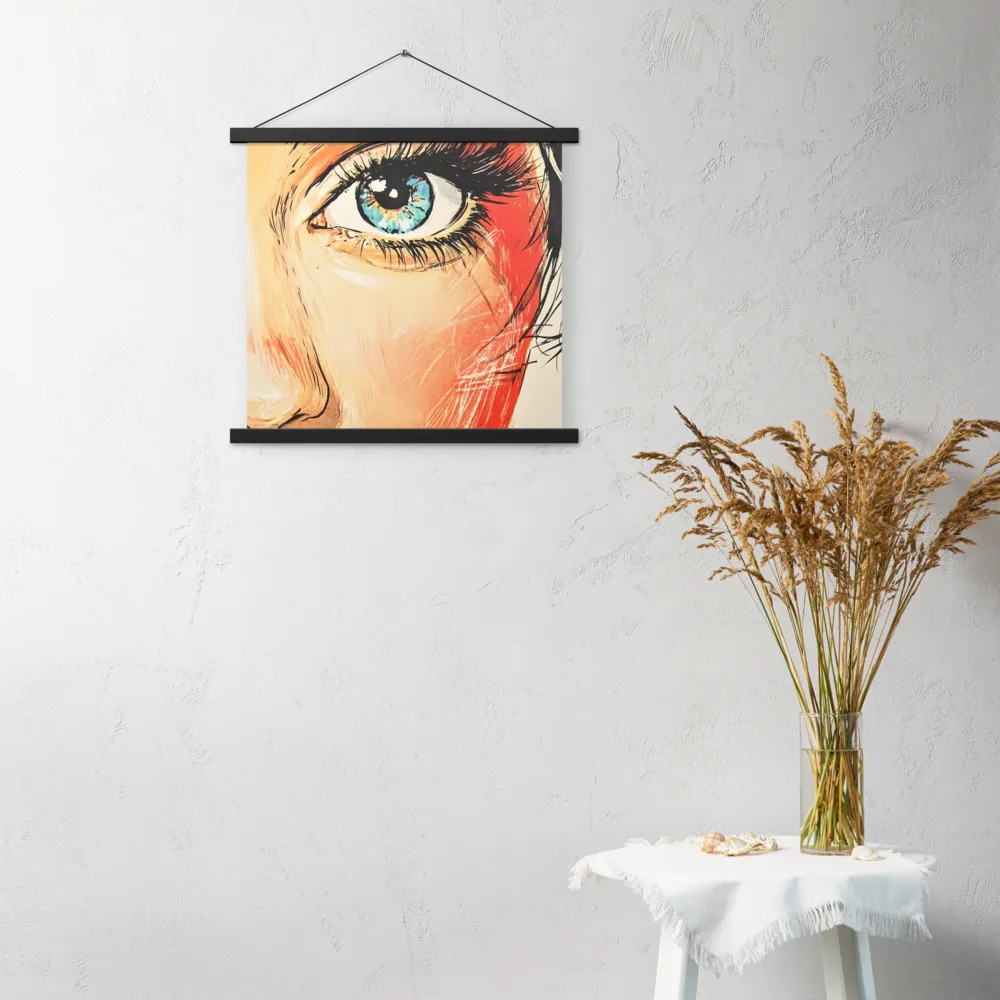 Gaze of Emotion | Poster With Black Wood Hanger | 18″×18″