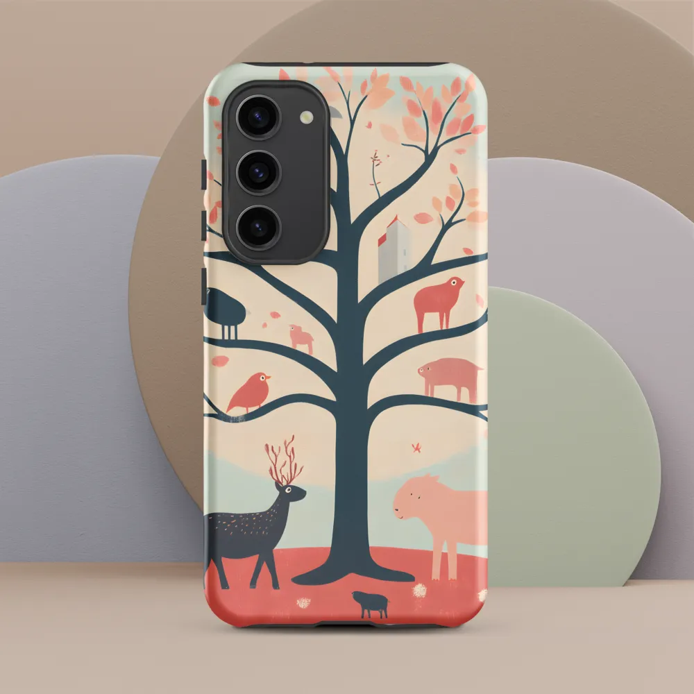 Whimsical Tree with Playful Creatures