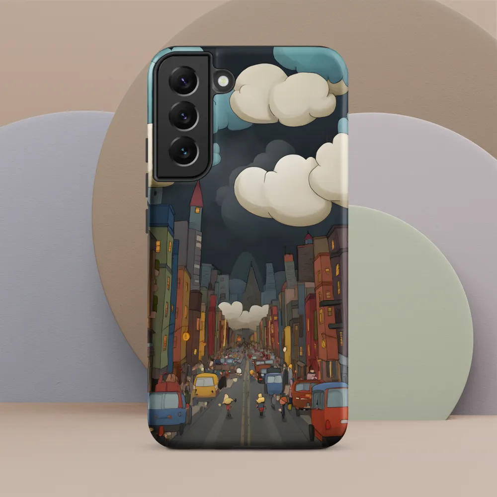 Urban Symphony: A City Awakens at Dusk | Phone Case |  S22 Plus | Tough Case | Matte