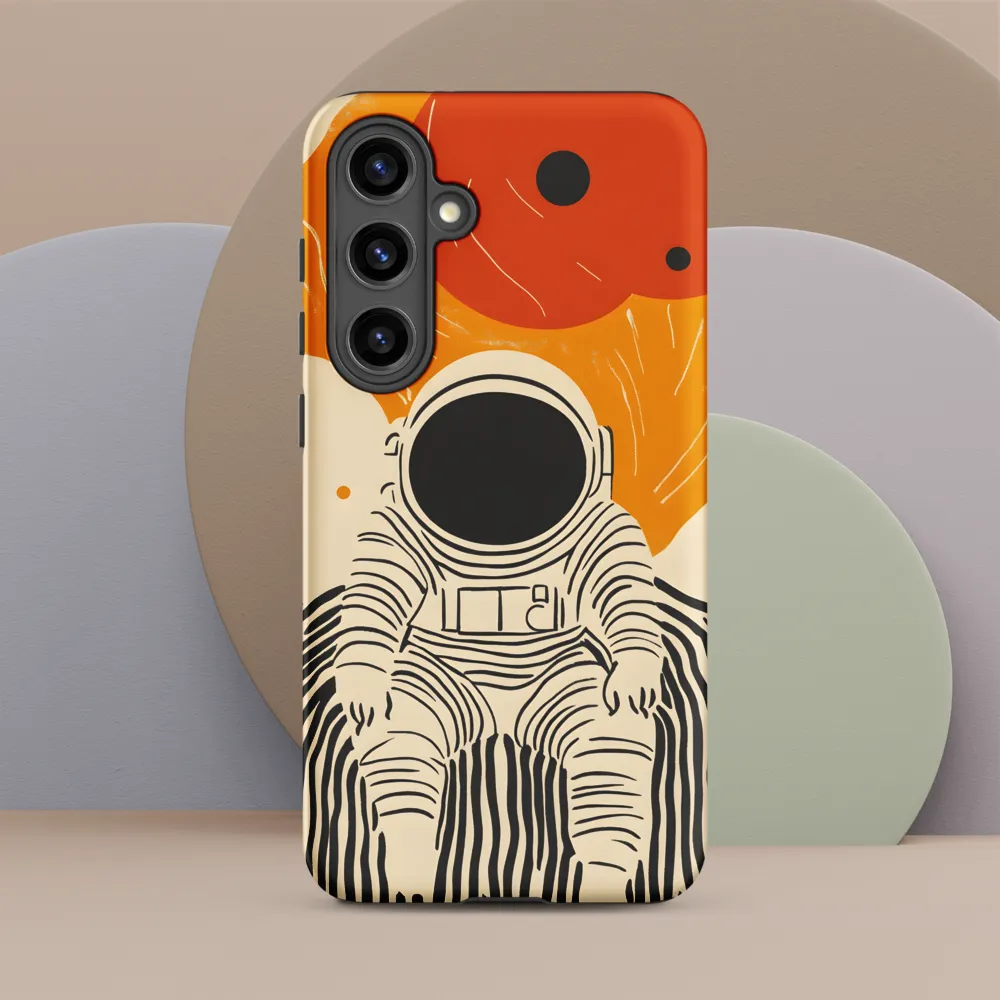 Astronaut in Cosmic Thoughts | Phone Case |  S24 Plus | Tough Case | Matte