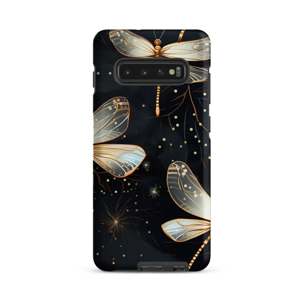 Ethereal Dance: Dragonflies in a Midnight Garden