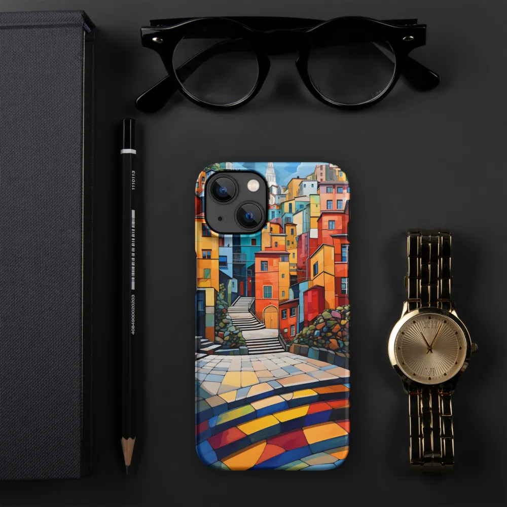 Vibrant Village: A Cubist Journey