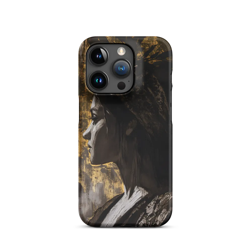Golden Elegance: A Modern Profile Portrait