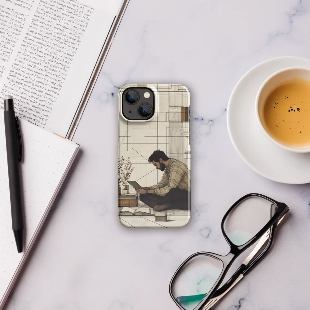 Quiet Reflections in Line | Phone Case |  13 Mini | Snap Case | Glossy