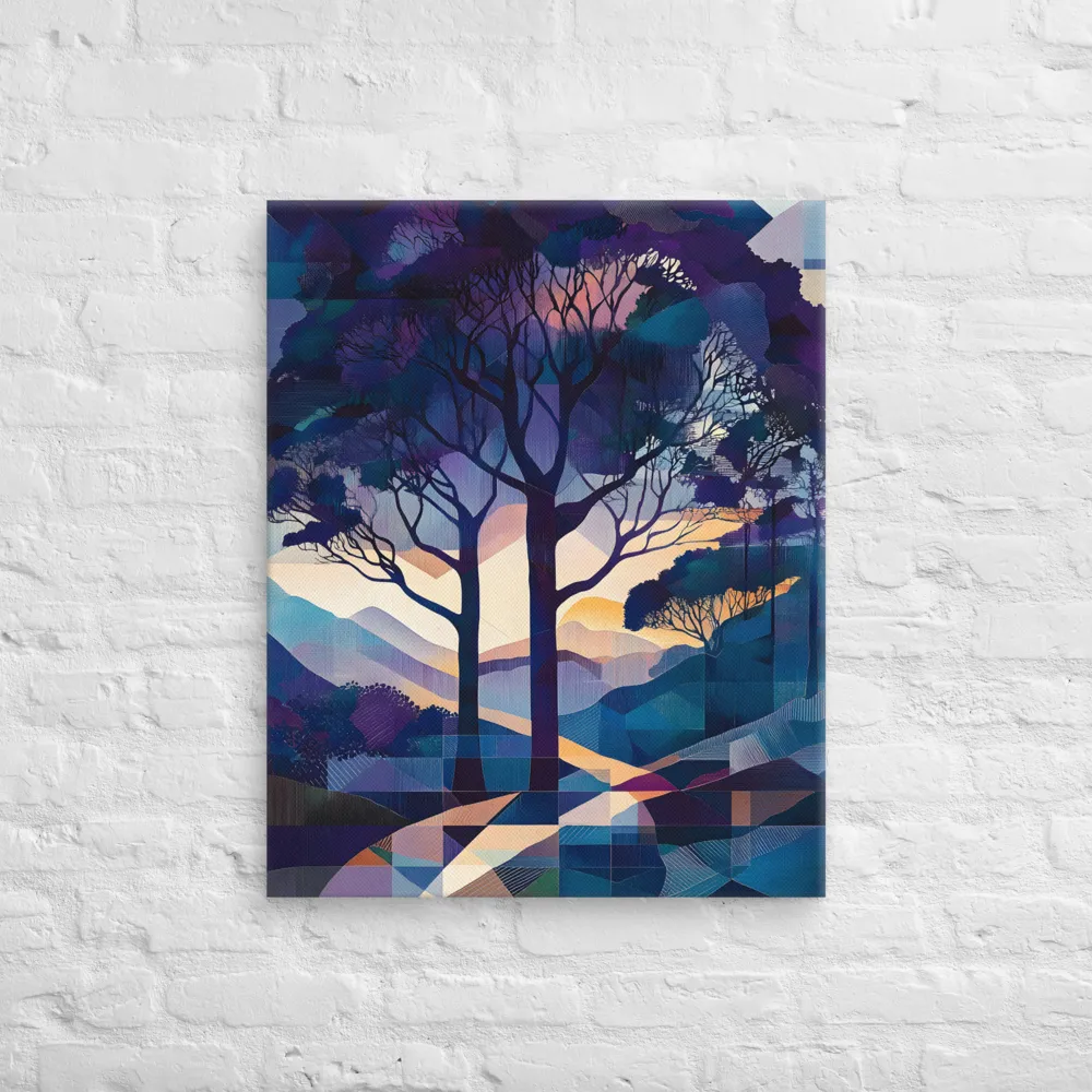 Tranquil Geometry: A Journey Through Color | Canvas | 24″×30″