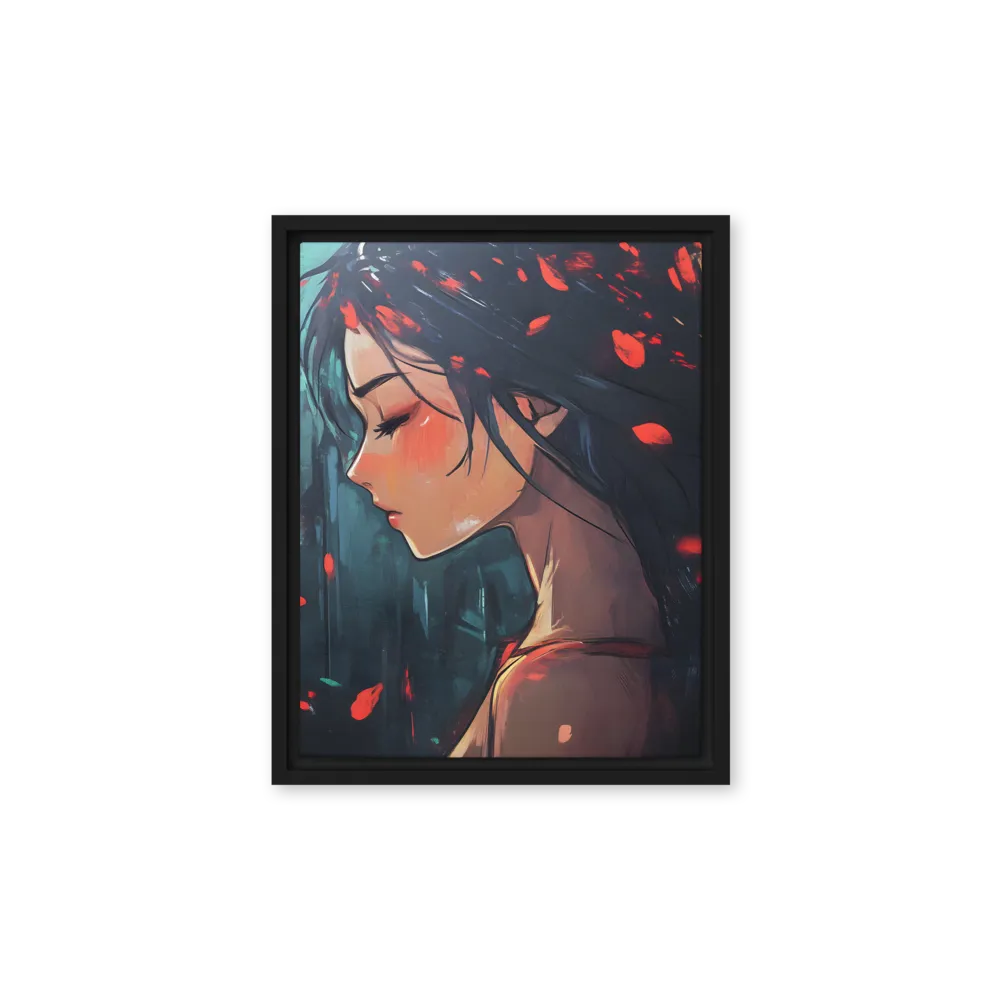Whispers of Melancholy | Canvas with Black Frame | 11″×14″