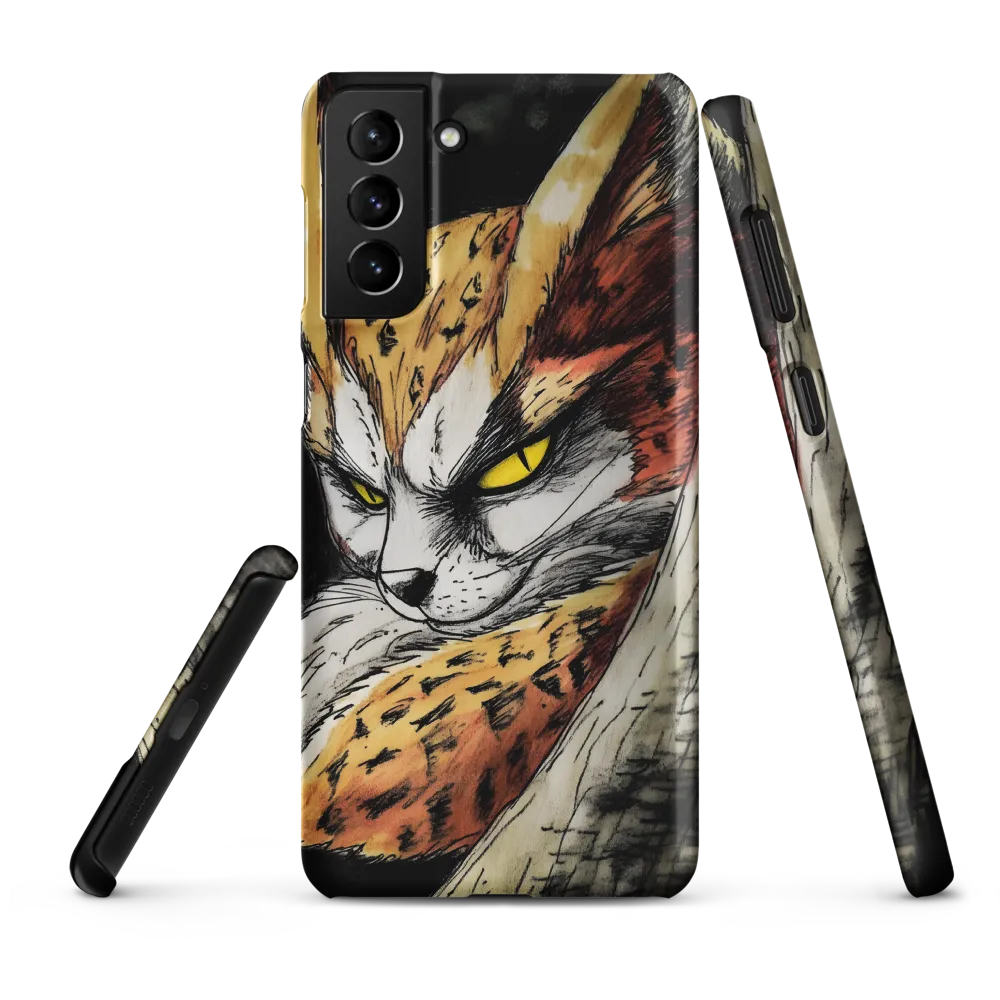 Fierce Gaze of the Wild Cat | Phone Case |  S21 Plus | Snap Case | Matte
