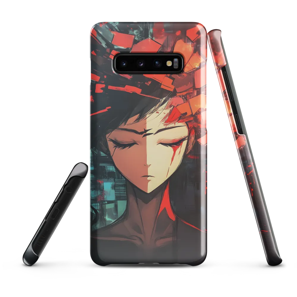 Fragmented Mind: The Silent Struggle | Phone Case |  S10 Plus | Snap Case | Glossy