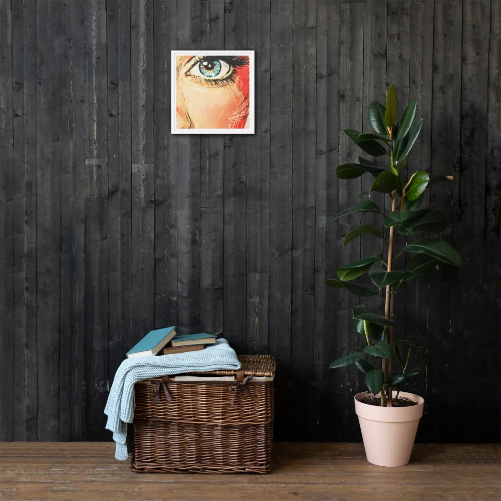 Gaze of Emotion | Canvas with White Frame | 12″×12″