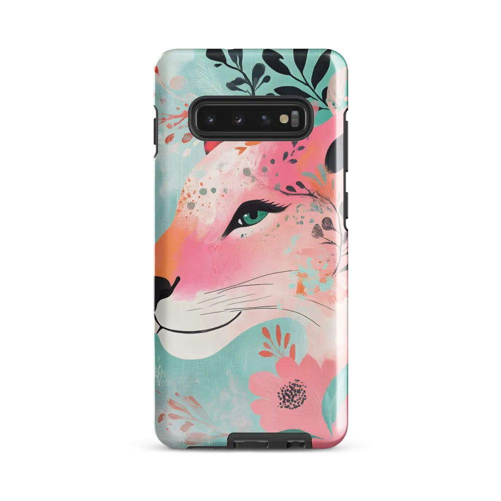 Whimsical Majesty: A Floral Lion | Phone Case |  S10 Plus | Tough Case | Glossy