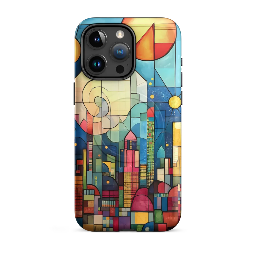 Geometric Harmony: A Vibrant Cityscape
