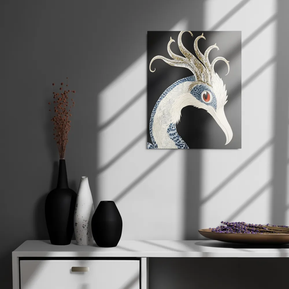 Elegance of the Majestic Peacock | Metal Print | 16″×20″