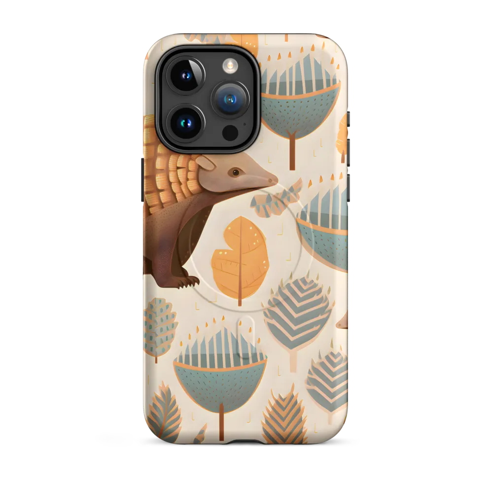 Pangolins in a Whimsical Habitat | Phone Case |  15 Pro Max | MagSafe® Tough Case | Matte