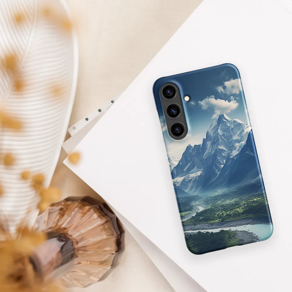 Majestic Serenity: A Landscape of Mountains and Rivers | Phone Case |  S24 Plus | Snap Case | Matte