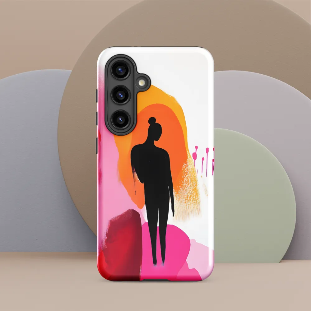 Silhouette in Colorful Abstraction