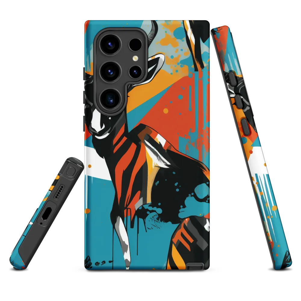 Dynamic Antelope in Vivid Abstract