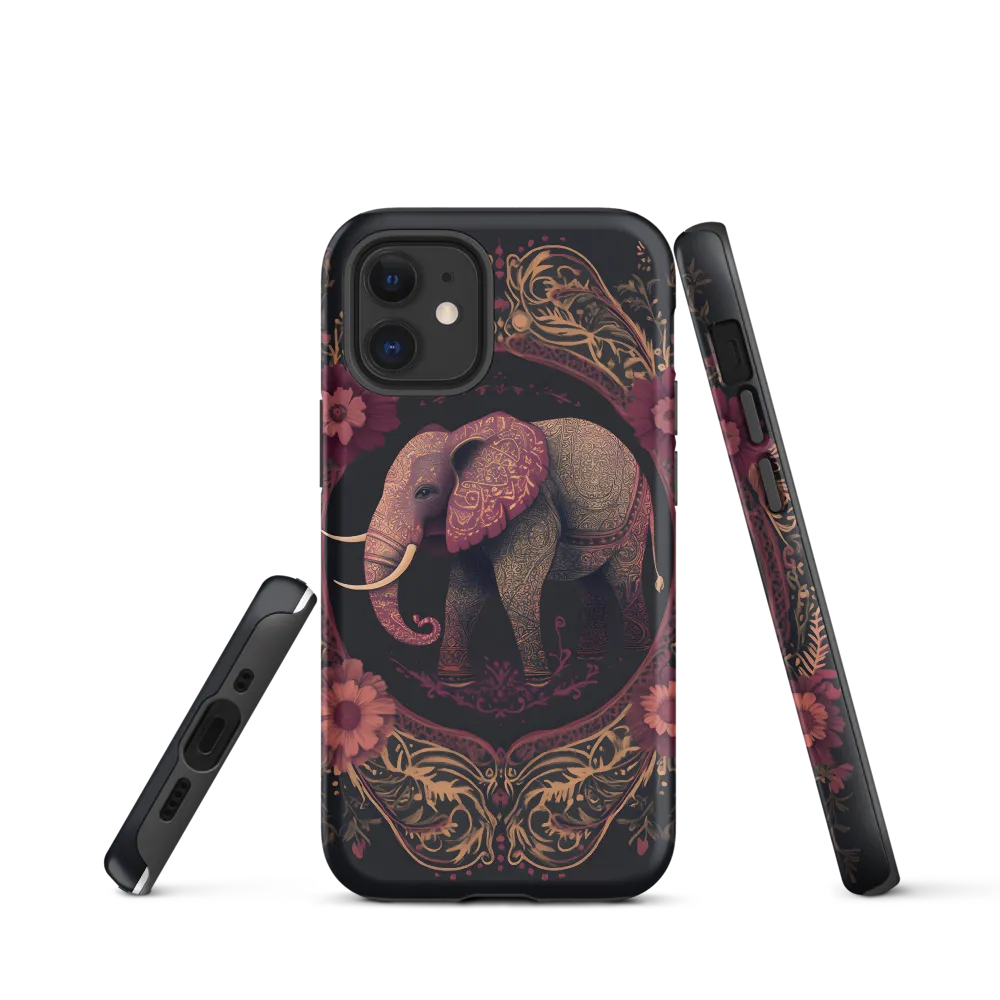 Regal Reverie: The Ornate Elephant | Phone Case |  12 mini | Tough Case | Matte