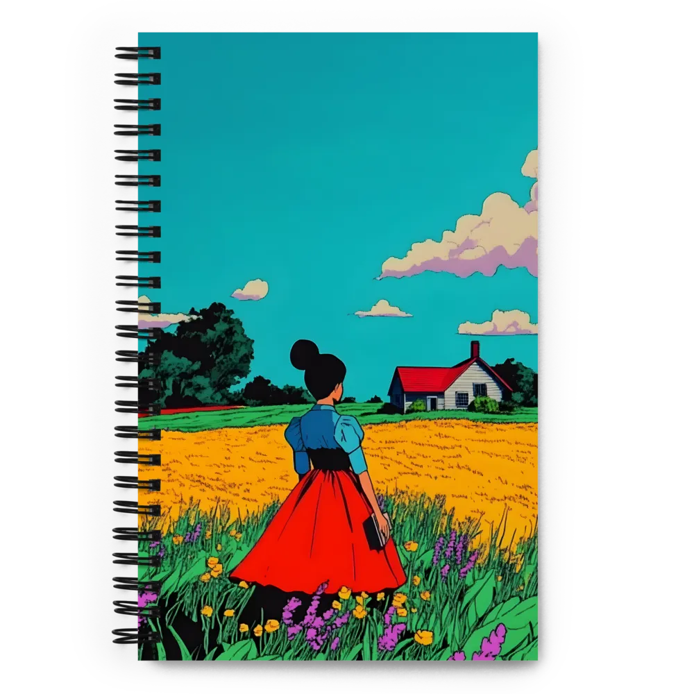 Whispers of a Sunlit Meadow | Spiral Notebook