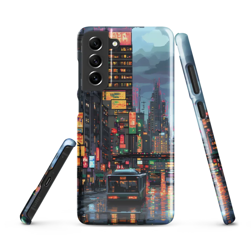 Neon Dreams: A Pixelated Urban Night